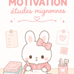 Affiche motivante mignonne pour un coin étude inspirant
