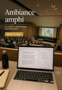 Un amphithéâtre universitaire plein d'étudiants attentifs lors d'un cours