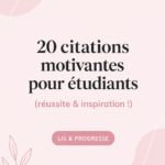 Image d'une citation inspirante sur un fond pastel, parfaite pour les étudiants.