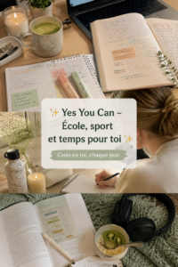 Un étudiant jongle entre ses livres, des équipements de sport et un agenda, représentant l'équilibre entre études et vie personnelle.