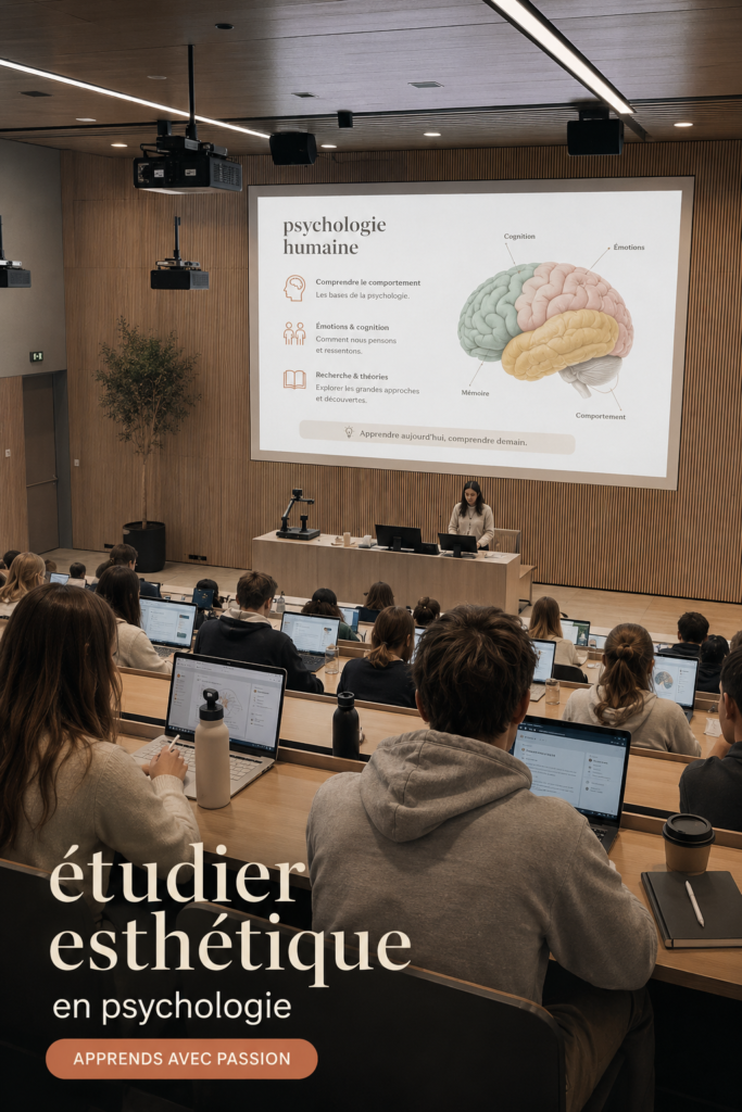 Un bureau d'étude esthétique avec des éléments décoratifs inspirants.