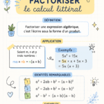 Fiche de révision sur la factorisation en maths pour collégiens