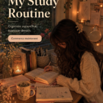 Une étudiante concentrée sur une table avec des livres et un ordinateur lors de son étude.