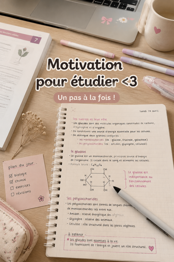 Un étudiant concentré sur ses études avec des notes et un ordinateur, symbolisant la motivation d'étude.