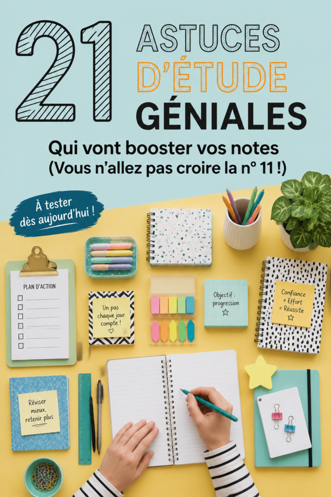 Un étudiant utilise un ordinateur et des notes pour réviser efficacement pour ses examens.