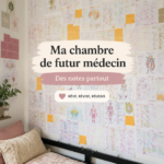 Bureau d'étude bien aménagé pour étudiant en médecine