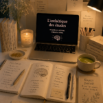 Une étude spacieuse et bien éclairée, avec des éléments décoratifs harmonieux qui créent une ambiance agréable.