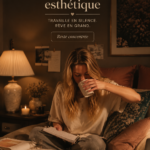 Coin d'études élégant inspiré de l'univers de Gossip Girl avec des décorations chic et une lumière tamisée.