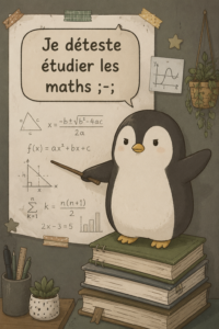 Un étudiant souriant étudiant des mathématiques, symbolisant le plaisir d'apprendre