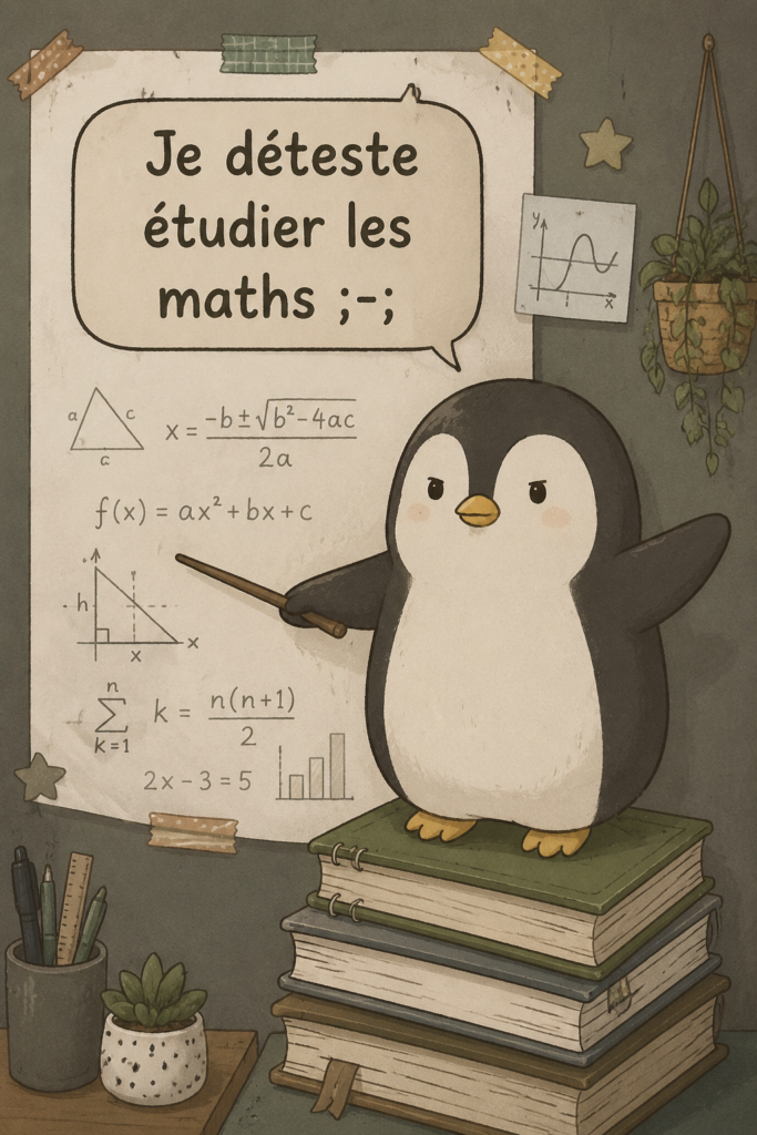 Un étudiant souriant étudiant des mathématiques, symbolisant le plaisir d'apprendre