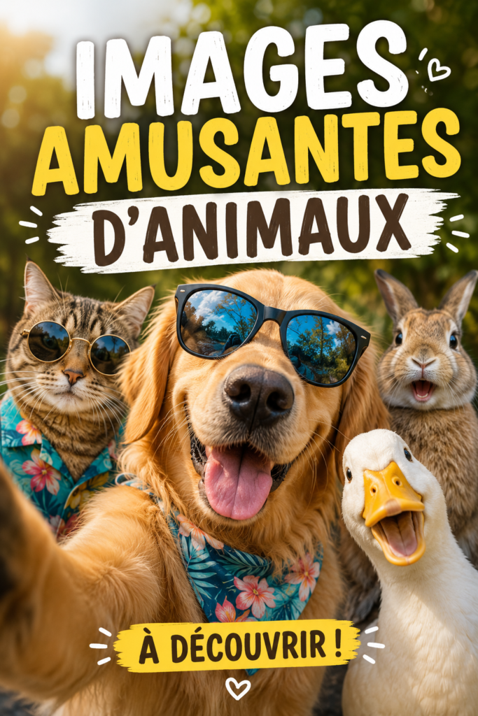 Une compilation d'images d'animaux drôles apportant de la joie.