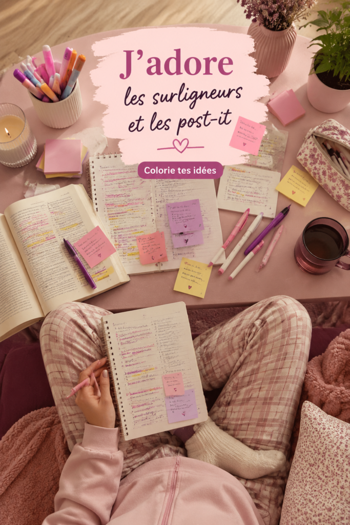 Des marqueurs colorés et des post-it sur un bureau, symbole de créativité.