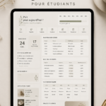 Modèle Notion inspiré par la Light Academia avec un design esthétique et fonctionnel
