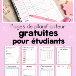 Page de planning étudiant personnalisée avec des éléments de design attrayants