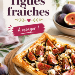 Une belle assiette de salade avec des figues fraîches et du fromage de chèvre
