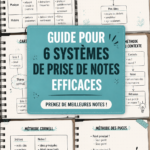 Illustration de 6 systèmes de prise de notes efficaces pour étudier