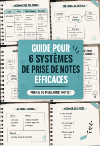 Illustration de 6 systèmes de prise de notes efficaces pour étudier