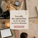 Une personne créant un projet basé sur son tableau Pinterest.