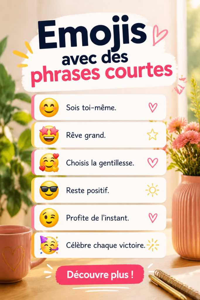 Des émojis colorés sur une interface de messagerie.