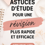 Étudiant concentré à son bureau avec des livres et des notes bien organisés.