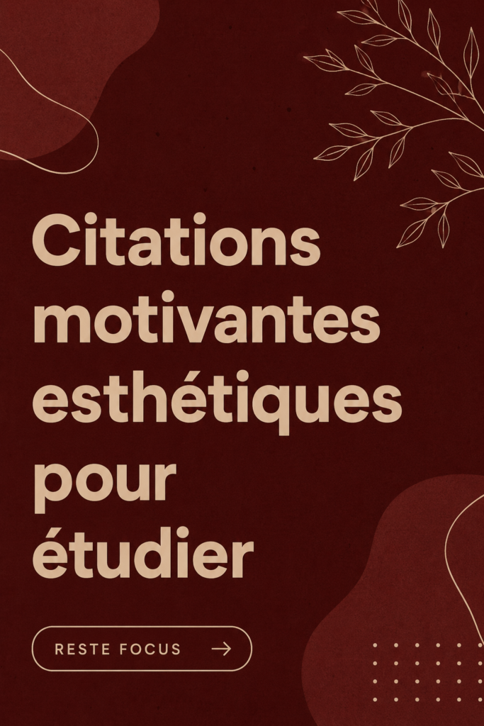 Un bureau décoré avec des citations motivantes et une ambiance esthétique pour étudier.