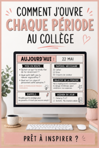 Un enseignant commence son cours avec une méthodologie engageante au collège.