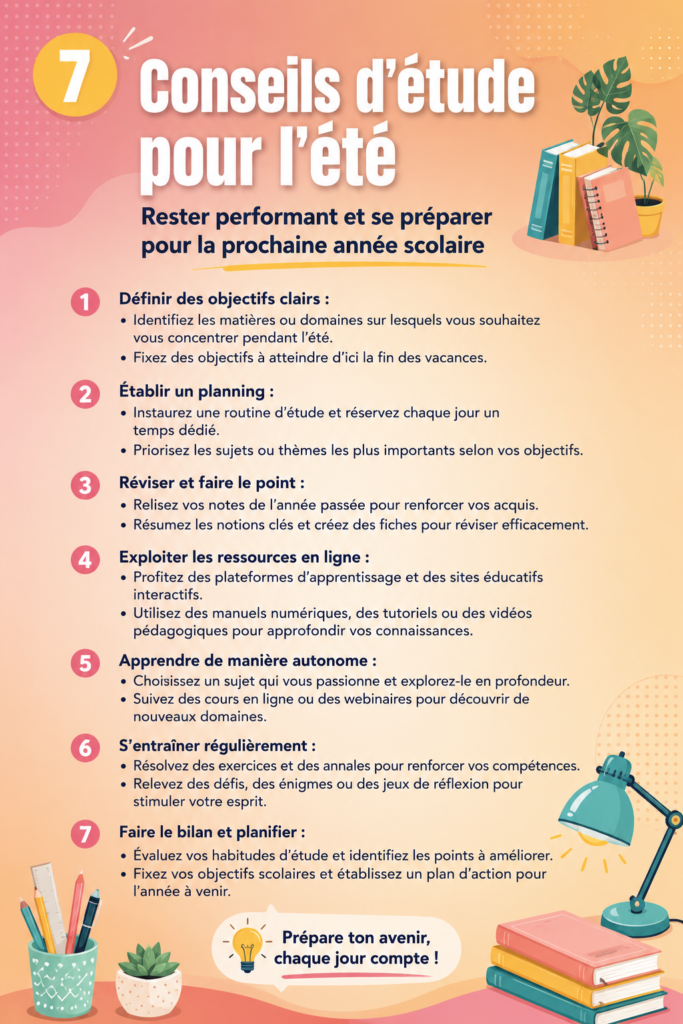 Étudiant prenant des notes à l'extérieur pendant l'été
