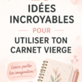 Un carnet vierge ouvert avec des fournitures de bureau créatives autour de lui.