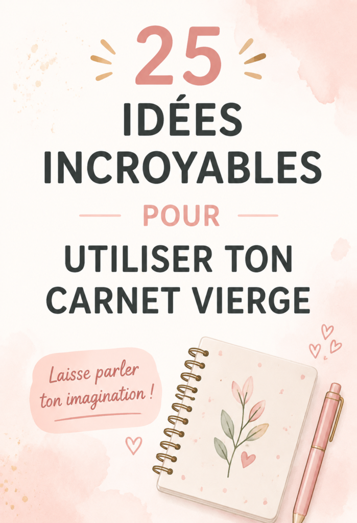 Un carnet vierge ouvert avec des fournitures de bureau créatives autour de lui.