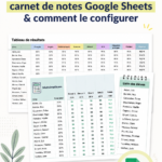 Capture d'écran d'un carnet de notes organisé sur Google Sheets