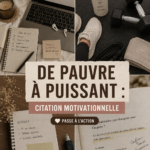 Citations inspirantes pour les étudiants sur fond motivant.