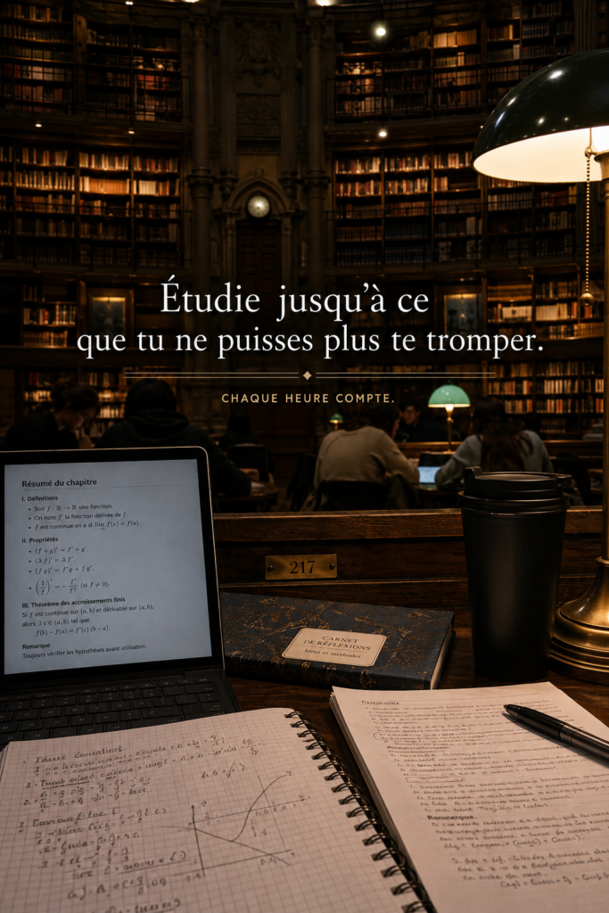 Étudiant concentré en train d'étudier avec des livres et un ordinateur.