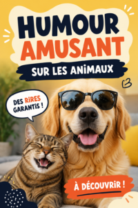 Image d'un chat drôle avec l'inscription humoristique pour illustrer l'humour animalier.