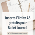 Inserts bullet journal gratuits à imprimer en format A5