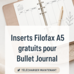 Inserts bullet journal gratuits à imprimer en format A5