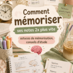 Un étudiant concentré en train de prendre des notes pour améliorer sa mémorisation.