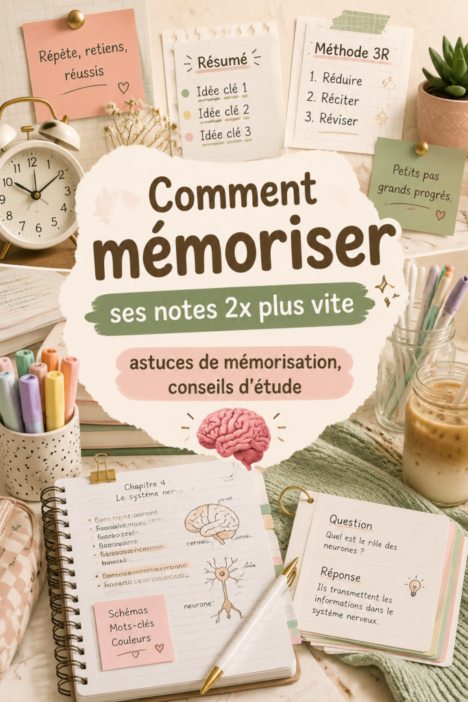 Un étudiant concentré en train de prendre des notes pour améliorer sa mémorisation.