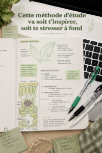 Étudiant utilisant une méthode d'étude inspirante