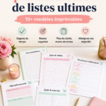 Template de planificateur étudiant illustrant une checklist d'organisation.