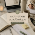 Un étudiant concentré sur ses études, entouré de matériel scolaire organisé, symbolisant la motivation académique.