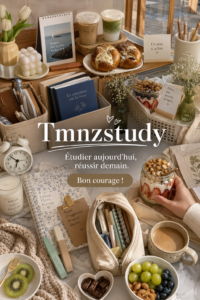 Étudiant utilisant la méthode Tmnzstudy pour organiser ses études.