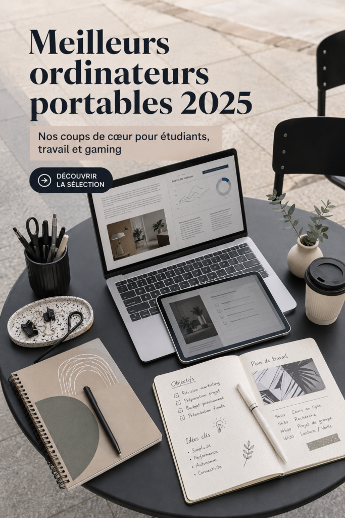 Un étudiant travaille sur un ordinateur portable sur son bureau d'étude, illustrant l'importance de la technologie.