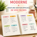 Un étudiant utilisant un planificateur hebdomadaire moderne pour organiser ses tâches