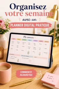 Un étudiant utilisant un planner digital sur son ordinateur portable pour organiser sa semaine.