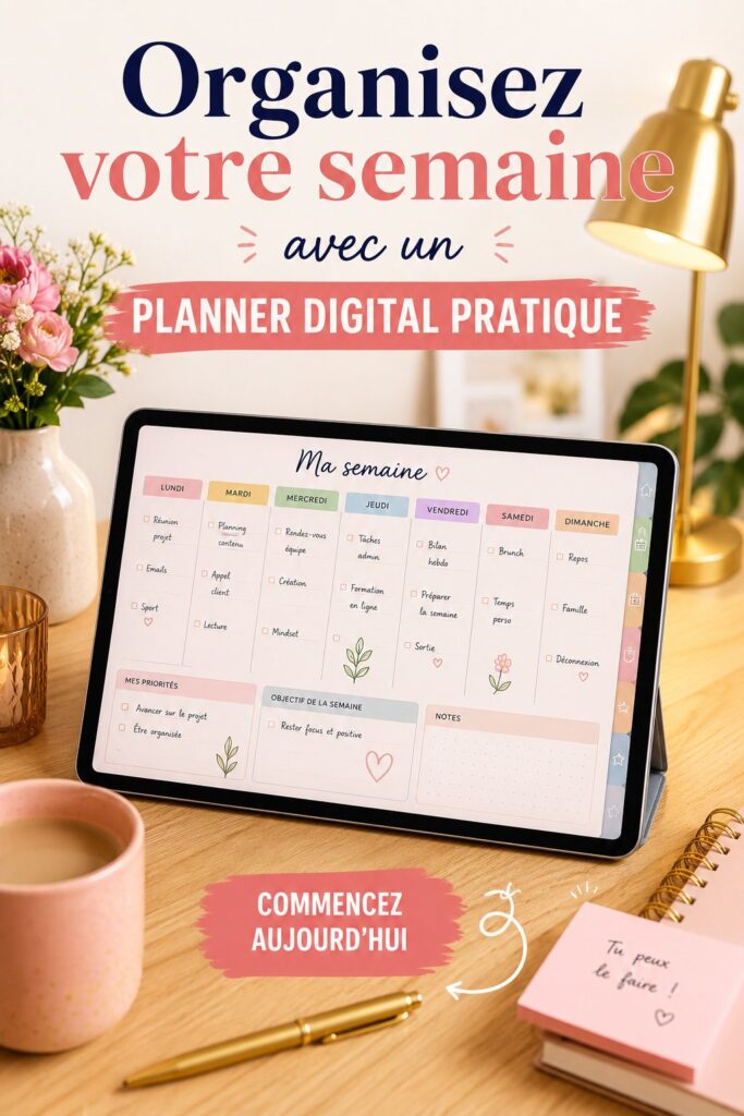 Un étudiant utilisant un planner digital sur son ordinateur portable pour organiser sa semaine.