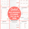 Un planner 2026 gratuit à imprimer pour l'organisation étudiante.