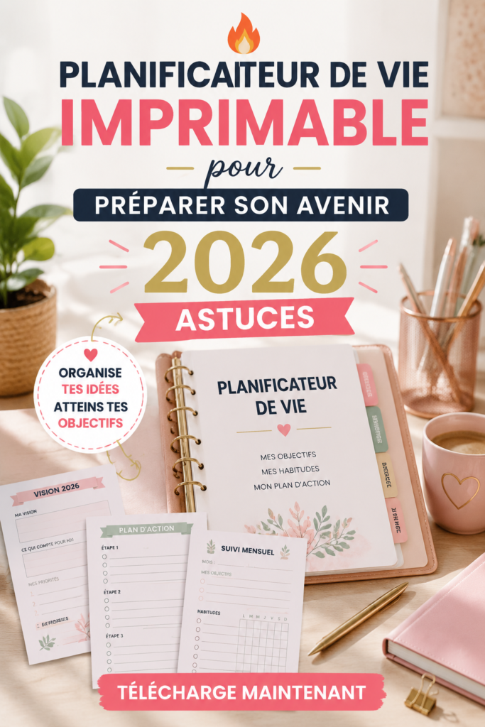 Image d'un planner organisé pour la vie étudiante en 2026.