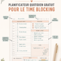 Planner quotidien gratuit pour étudiants affichant une mise en page organisée