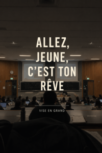 Illustration d'étudiants engagés dans la réalisation de leurs rêves académiques.