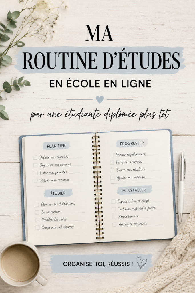 Étudiante appliquée travaillant sur son ordinateur avec un plan d'études